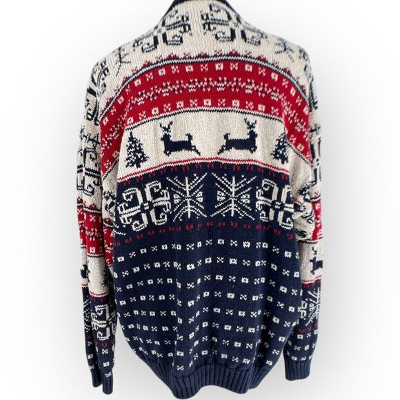 Woolrich Red and Blue Patterned Cardigan - Picture 4 of 10